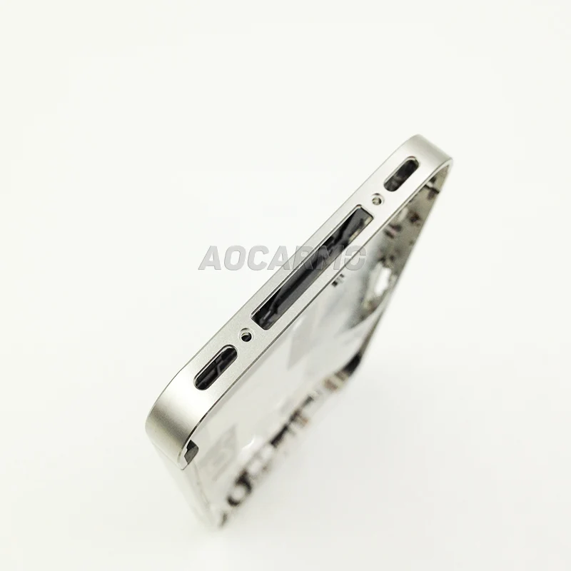 Aocarmo металлическая рамка с серебряной рамкой для iPhone 4S|Корпусы и рамки мобильных