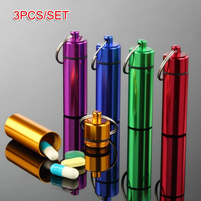 3 шт. водонепроницаемых алюминиевых медицинских бутылок буферный контейнер для