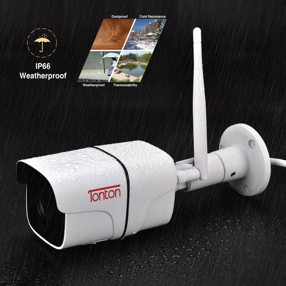 Тонтон 1080 P Wi-Fi IP Камера Onvif двухстороннее аудио 2.0MP открытый Водонепроницаемый Беспроводной безопасности Камера P2P пуля Камера Ночное видение