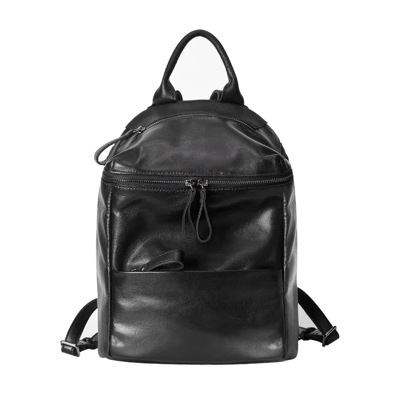 

Simple Sheep Genuine Leather Large Capacity Mens Leather Backpack For Travel Casual Men Daypacks Leather Travle Backpack mochila