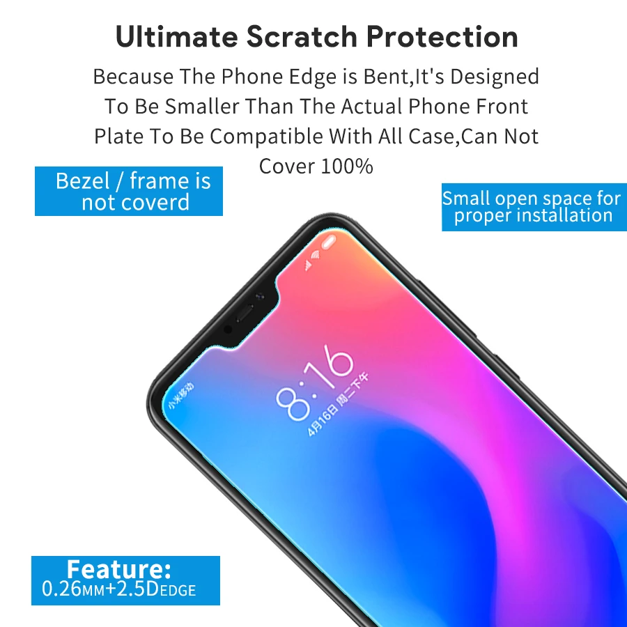 Закаленное стекло 9h для xiaomi redmi 6 pro mi A2 lite Экран протектор xio xao a2 Защитные пленки