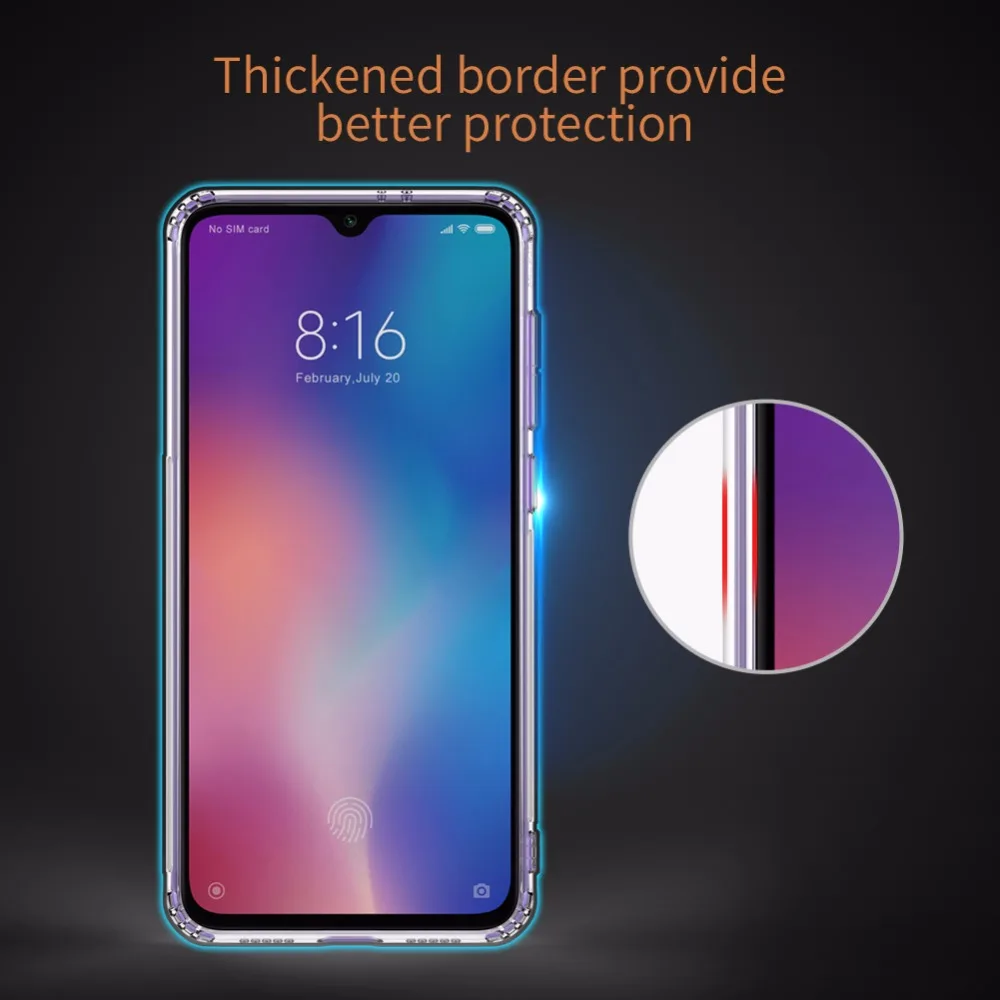 Чехол для Xiaomi mi 9 SE NILLKIN Nature прозрачный мягкий чехол из ТПУ защитный |