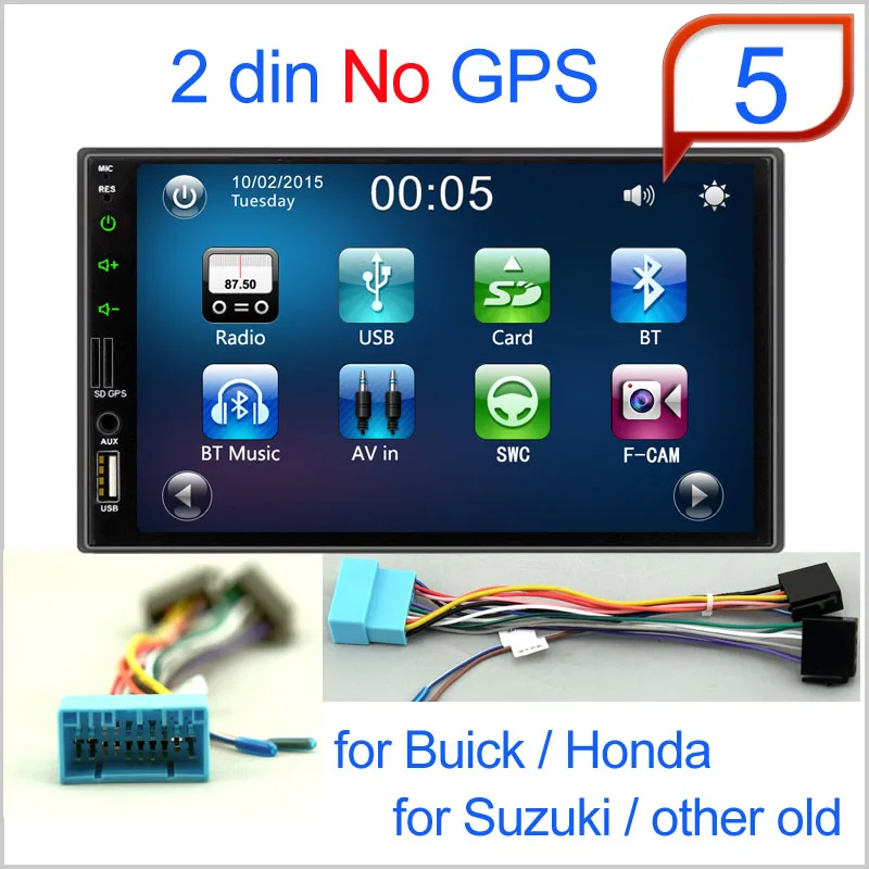 6800 mp5 SUZUKI 2 Din Автомагнитолы " hd-плеер 2Din Сенсорный экран автомобиля видео мультимедийные плееры аудио стерео Зеркало Ссылка для телефона магнитола 2 din - Цвет: 6800 mp5 SUZUKI