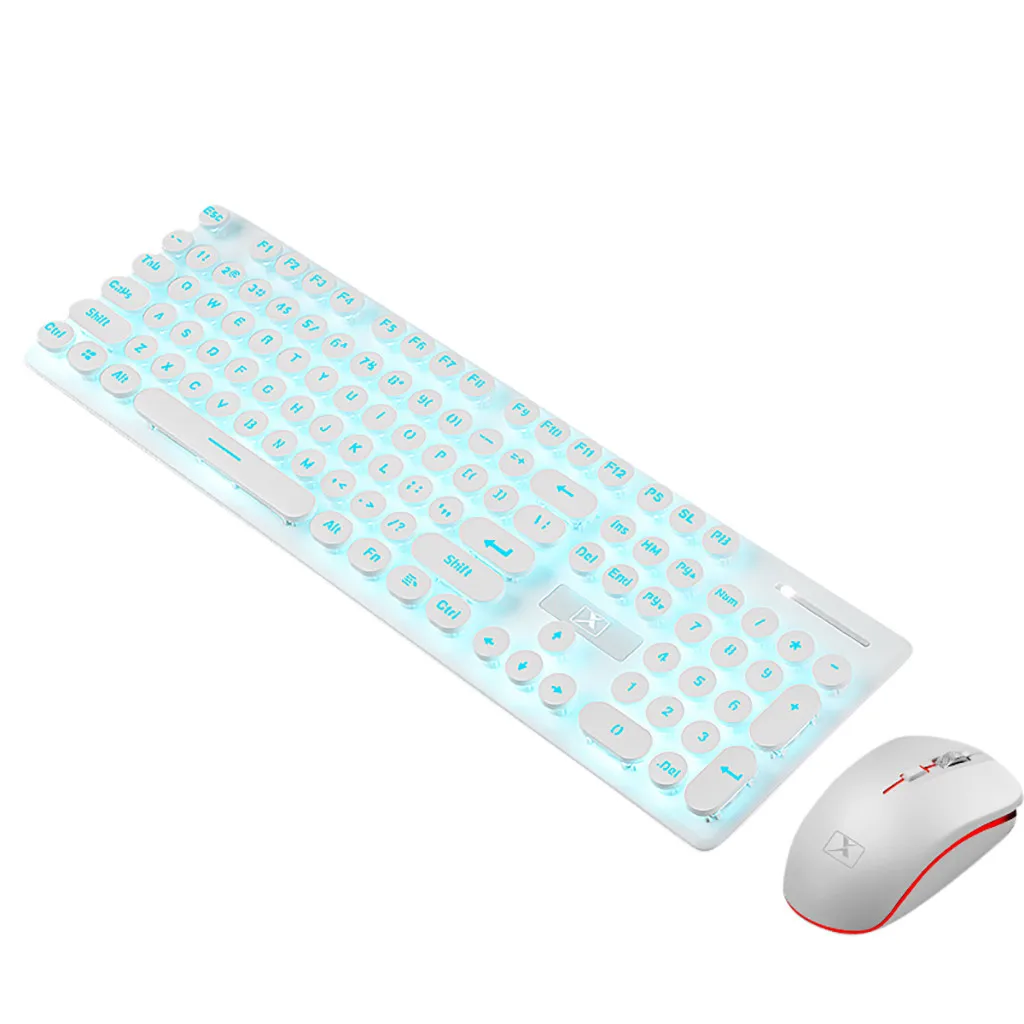 2 4G тонкая оптическая беспроводная клавиатура и Ультратонкая мышь USB приемник