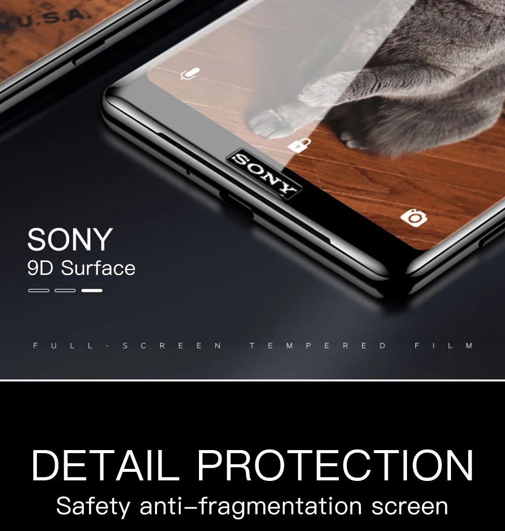 Закаленное стекло для sony X XA XA2 XZ2 Uitre XA1 Plus XZ Peremium XZ1 компактная Противоударная 3D изогнутая Защитная пленка для экрана