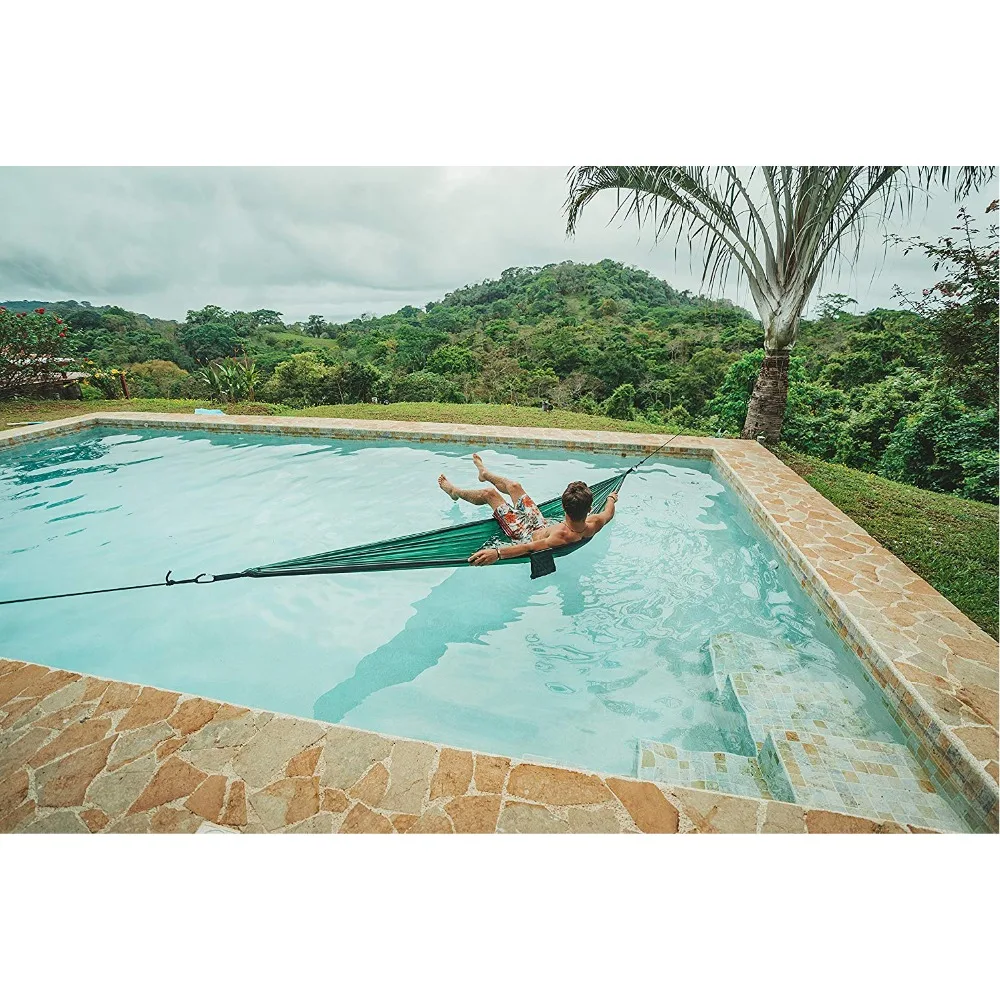 2 человек Двойной Кемпинг гамак с шт. ремни для дерева XL 10 футов нейлон