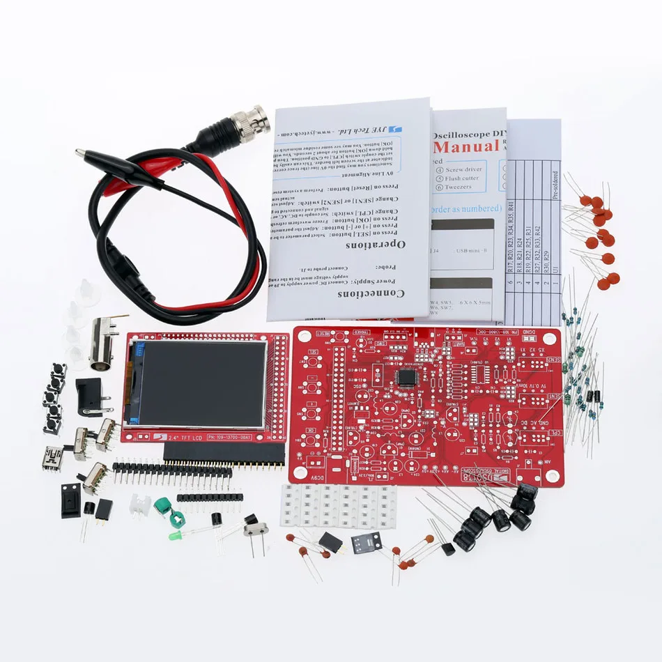 DSO138 2.4 &quotTFT Портативный карманный Цифровой Осциллограф DIY Kit Запчасти + Акриловые