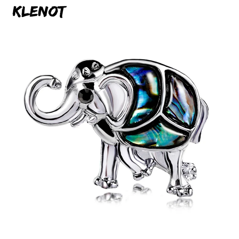 Женская Брошь слоны из натуральной раковины Металлическая Булавка со стразами в