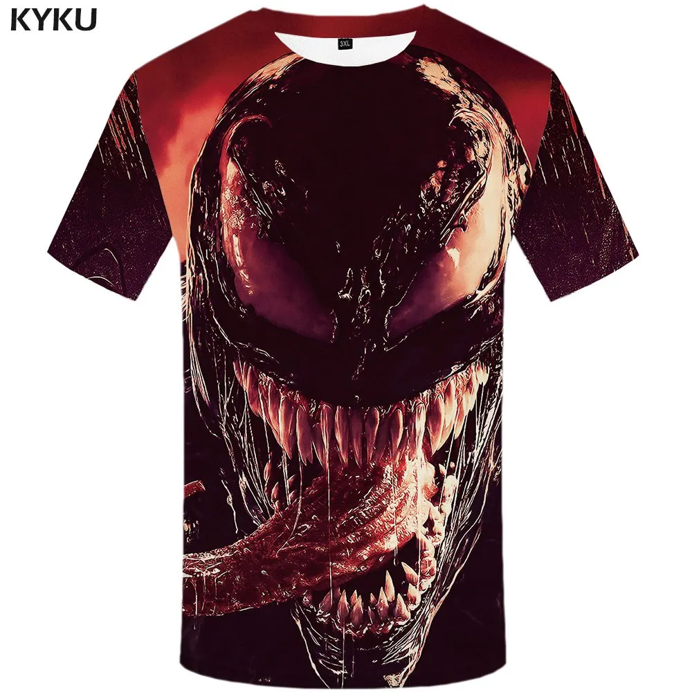 3d T-shirt 08 Забавные футболки Venom Футболка "Марвел" Для мужчин в стиле Мстителей футболки Повседневное в готическом стиле, футболка для ребенка с бойню футболки 3d короткий рукав в стиле «панк-рок» - Цвет: 3d T-shirt 08