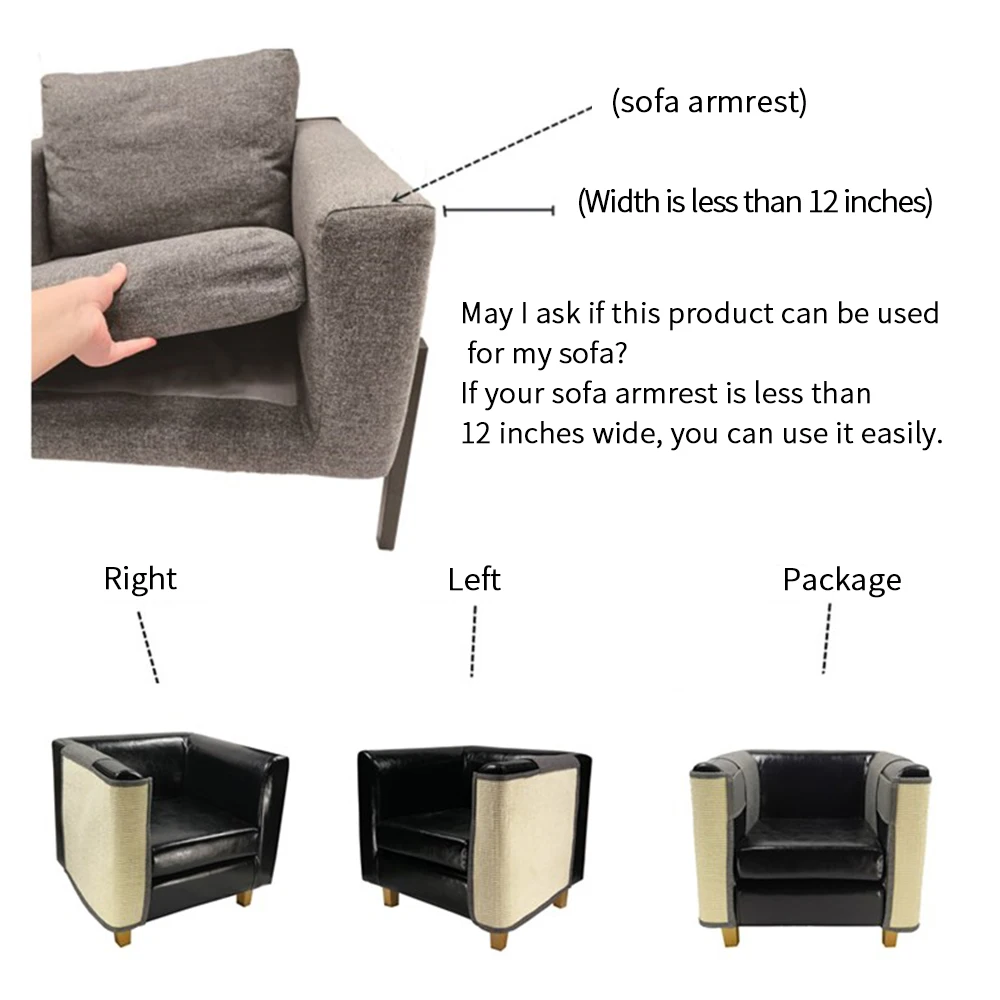 Коврик Когтеточка для кошек сизаль Диванный щит чехол мебели домашних животных