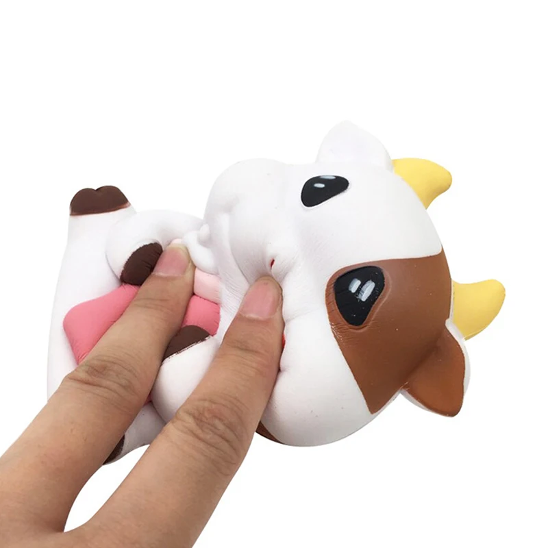 New Cute Bottle Cow Squishy Simulation Cream Scented Slow Rising Soft Squeeze Toy Stress Relief Novelty Fun for Kid Xmas Gift