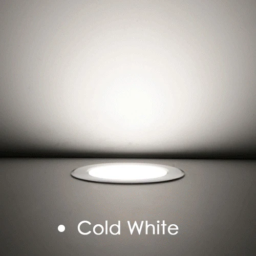 Cold White Ультра тонкий светодиодный светильник, встраиваемый светильник, 3 Вт, 5 Вт, 7 Вт, 9 Вт, 12 Вт, 15 Вт, Круглый Точечный светильник для гостиной, спальни, кухни, для помещений, 220 В, 110 В - Испускаемый цвет: Cold White