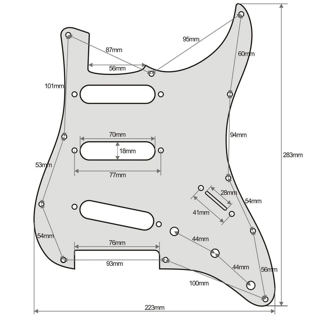 FLEOR Shell Color Guitar Pickguard SSS ST 11 Hole Pick Guard Scratchplate with Screws fit Style Electric Parts | Спорт и развлечения