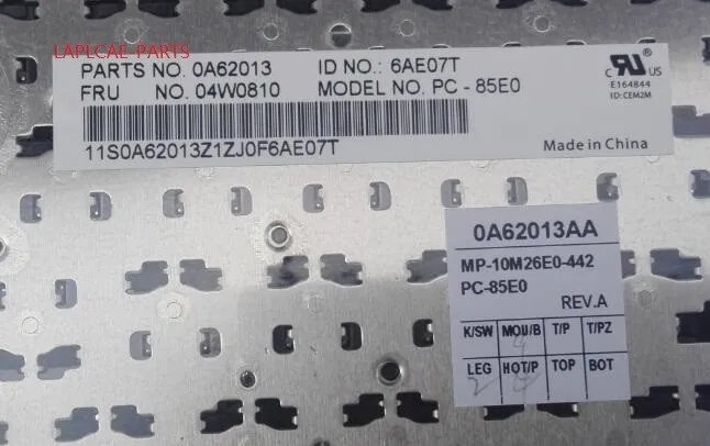 Лапласа новые оригинальные испанская клавиатура для lenovo Thinkpad E420 E425 E320 E325 клавиатура FRU: 04W0810