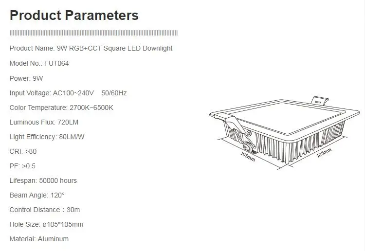 Новое поступление milight 9 Вт RGB+ CCT квадратный светодиодный потолочный светильник умный комнатный свет для гостиной AC 220 В управление мобильным телефоном дистанционное управление