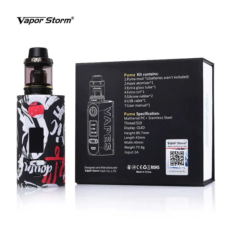 Оригинальный Vapor Storm Storm230 mod Kit 230 Вт vape электронная сигарета набор с ястреб