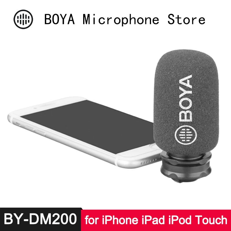 BOYA Микрофон для телефона Lightning стерео X/Y микрофон для iPhone Xs Xr X 8 Plus iPad Air iPod Touch Apple MFI Сертифицированный разъем Vlog