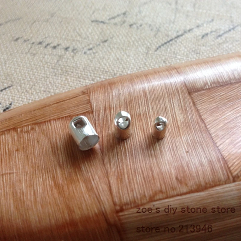 

Silver Plated 600Pcs/Pack Leather Rope Crimp End Cords/Beads Jewelry Accessories Findings