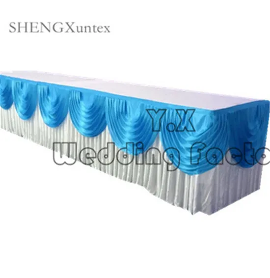 Белая юбка для стола из ледяного шелка 2 м|table skirt|silk table skirtswhite skirt |
