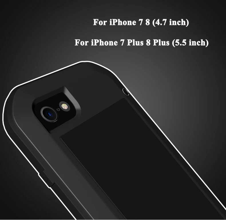 Бренд Love Mei чехол для iPhone 7 8 Plus металлический противоударный чехол для телефона чехол для iPhone X XS MAX XR полный корпус анти-осень Броня чехол