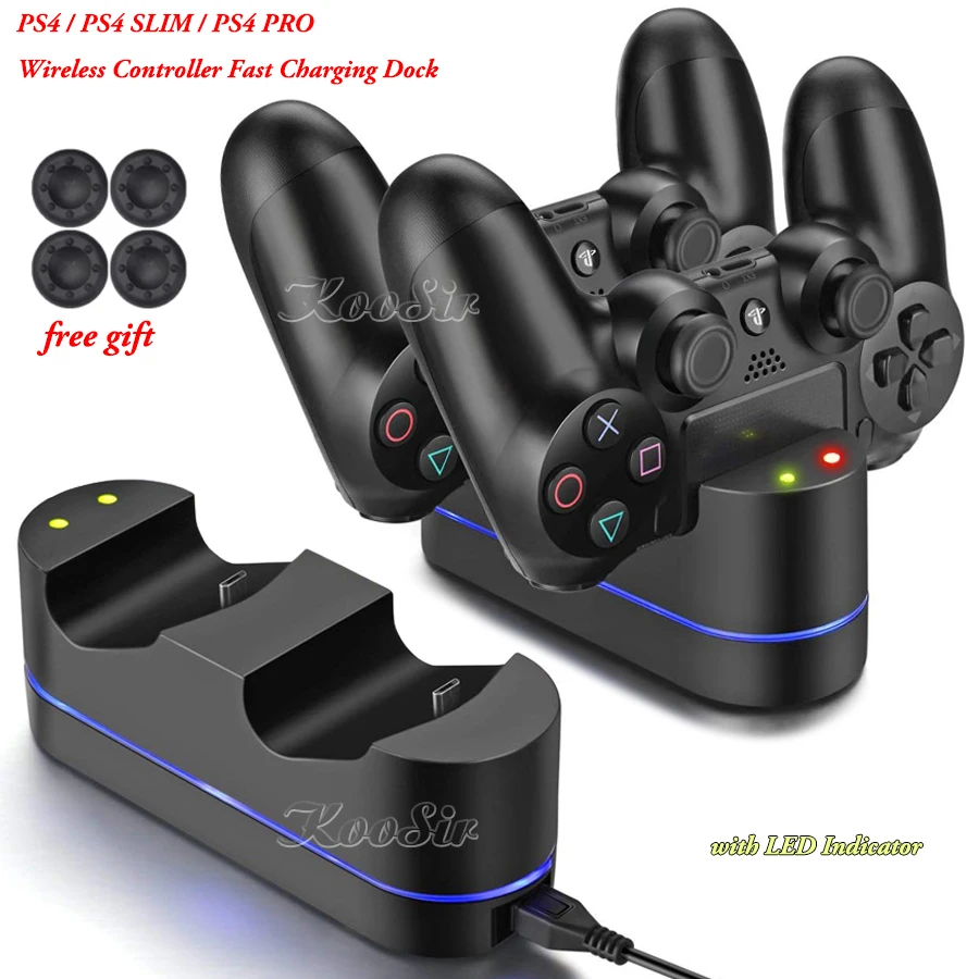 Модернизированный PS4/Slim/Pro контроллер зарядное устройство PS 4 зарядная док-станция светодиодный для sony Playstation Dualshock 4 геймпад