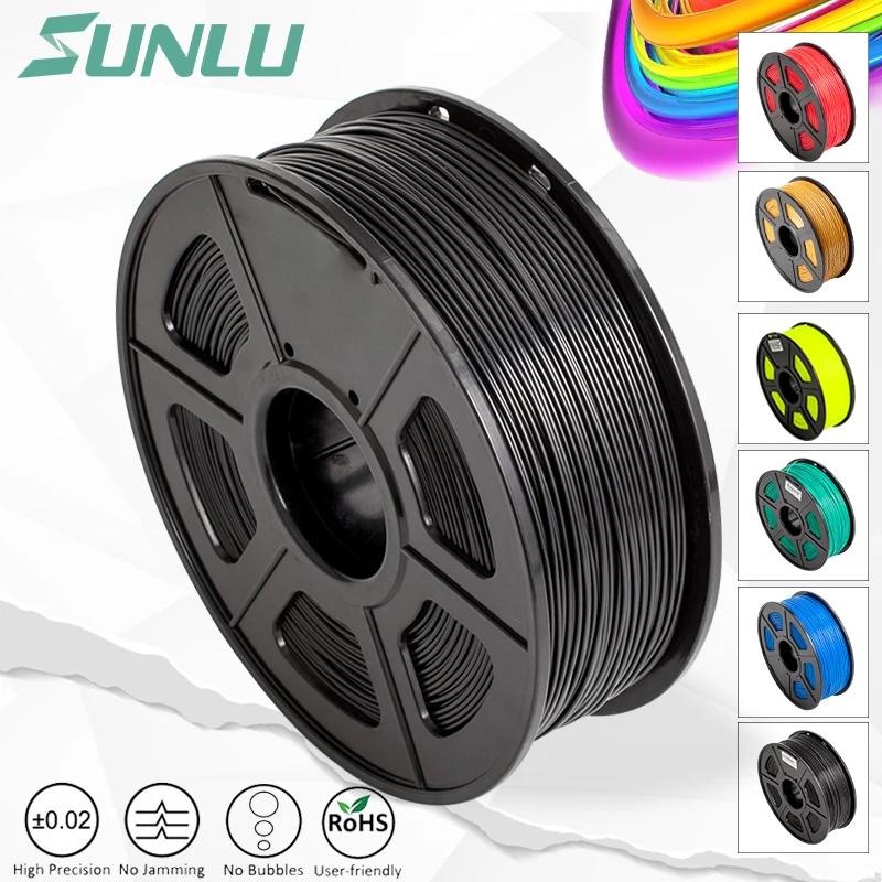 SUNLU ABS проводящая нить 1,75/3,00 мм 1 кг для 3d принтера ABS пластик 3d печать нити допуск+/-0,02 мм