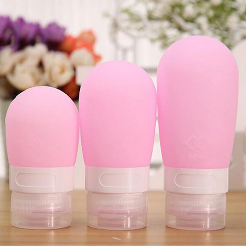 Portable Silicone Travel Bottle Lotion Shampoo Cosmetic Empty Mini Container | Красота и здоровье