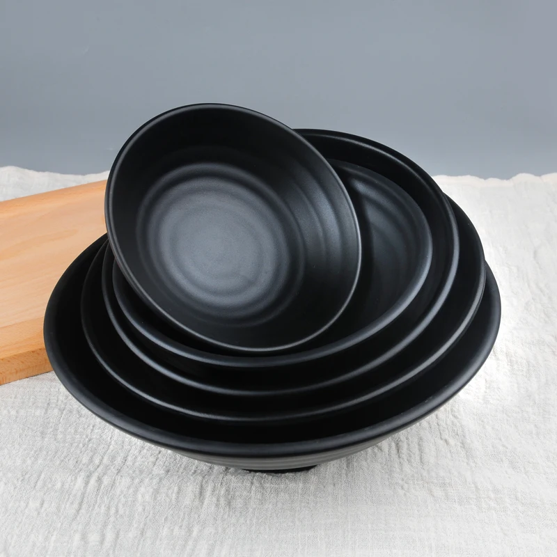 

1 pcs hot sale Ramen bowl korean japanese restaurant use big plastic melamine better than procelain soup noodles bowl