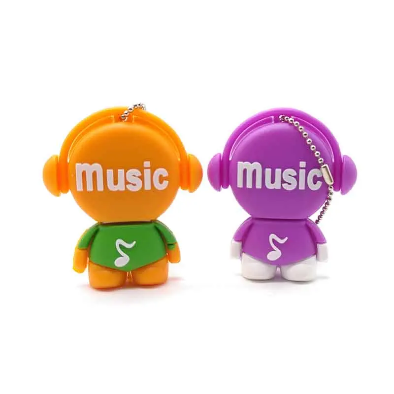 USB флеш накопитель с мультяшным музыкальным человеком 4 ГБ 8 16 32 64 u диск креативный