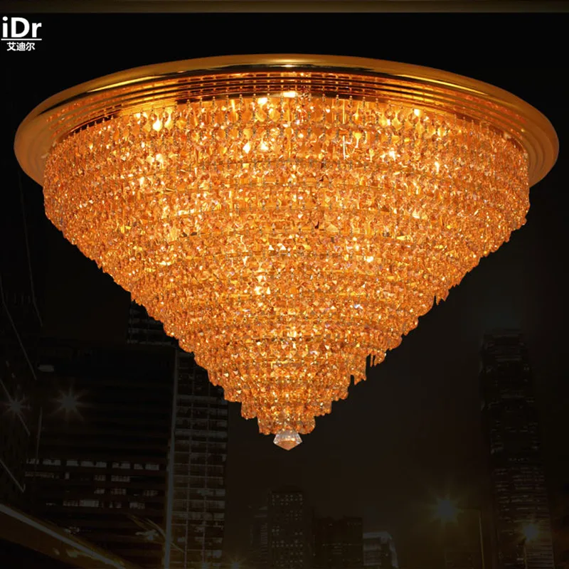 Европейская Золотая круглая лампа для гостиной спальни светильники коридора