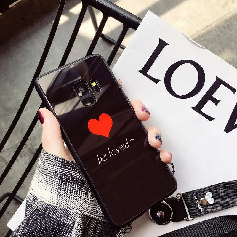 Чехол из закаленного стекла Be Love Heart + гибридная оправа ТПУ идеально подходит для