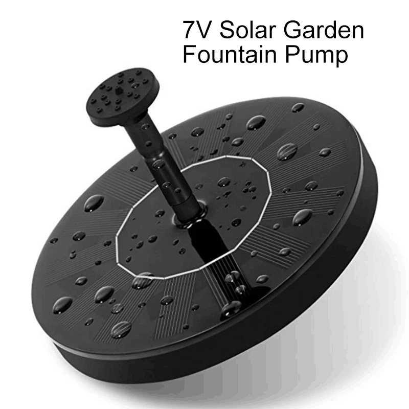 Solar Garden Fountains 7V Fountain Pump Waterfalls Power Bird Powered Water Birdbath | Дом и сад