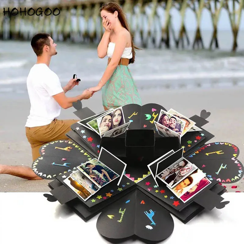 HOHOGOO 1 шт. DIY Сюрприз подарок взрыв коробка Творческий фотоальбом юбилей день