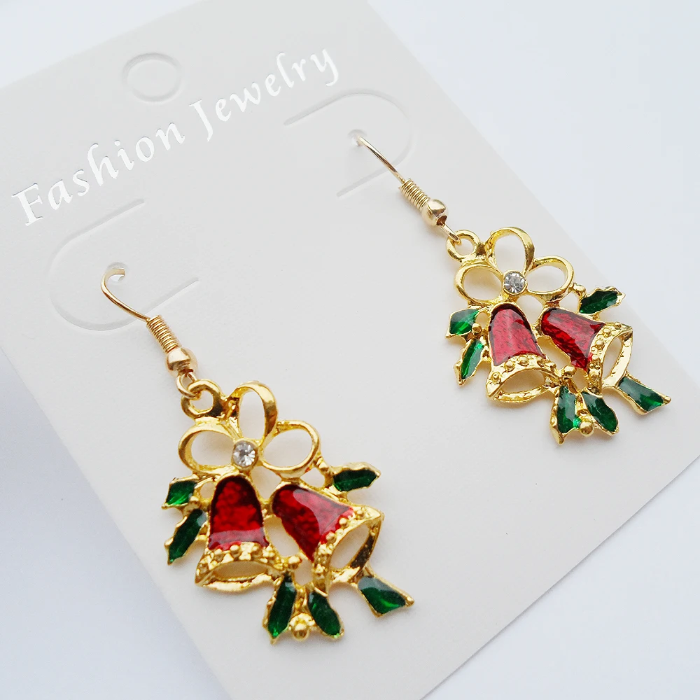 2020 Новогодний подарок модные рождественские серьги подвеска в виде колокольчика