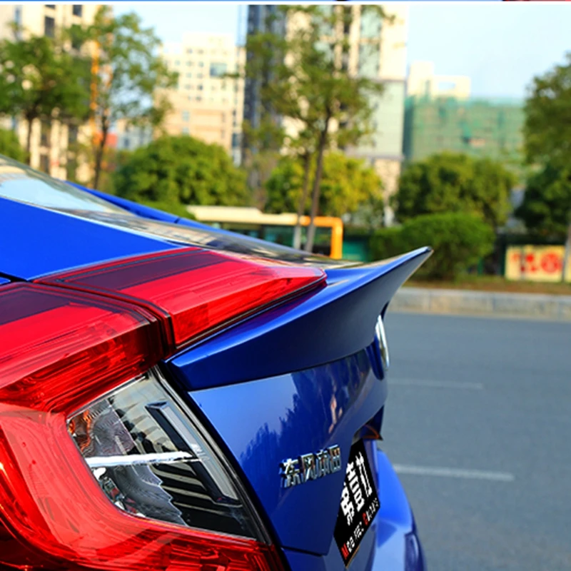 Спойлер для Honda Civic 10th ABS пластик окрашенный цвет задний багажник багажника крыло задний спойлер автомобильные аксессуары