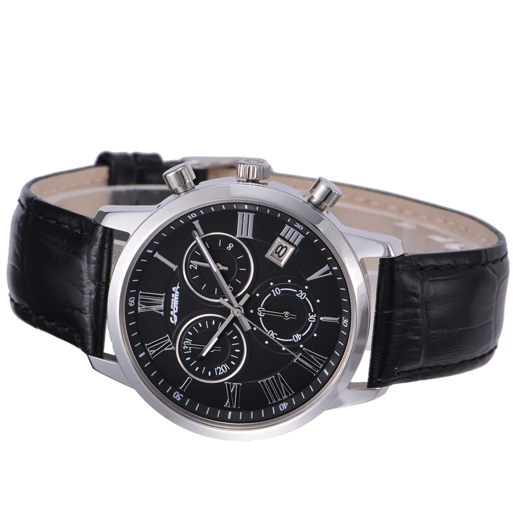 Для мужчин модные Повседневное кварцевые наручные часы Дата хронограф световой