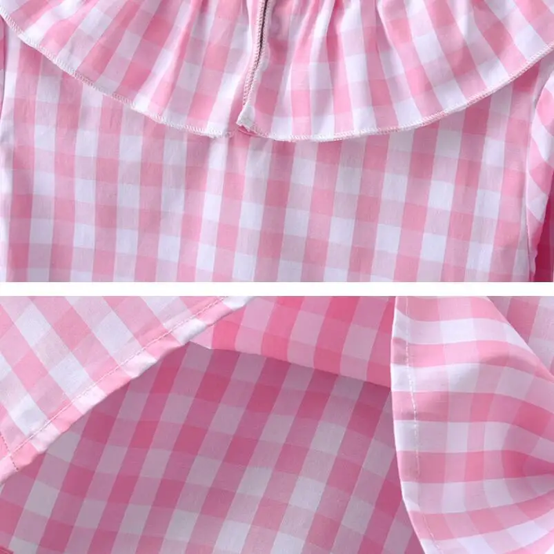 2019 клетчатая блузка для маленьких девочек топы весна осень длинные рукава