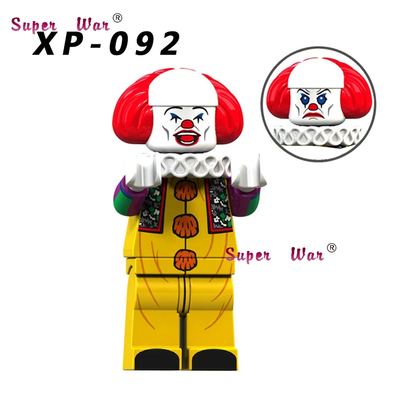 XP092 Один Хэллоуин ужас Джордж Беверли Pennywise клоун выбран Jacobs тема строительные блоки Модель Кирпичи игрушки для детей - Цвет: XP092