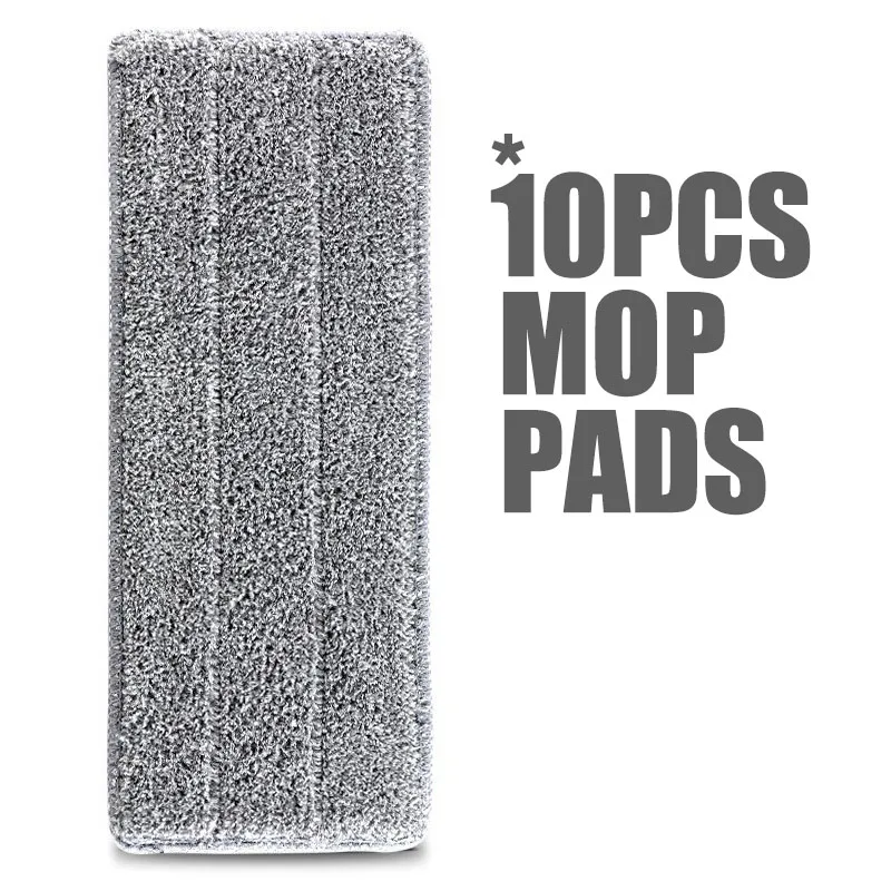 10pcs Mop Pads Домашняя Швабра для уборки пола и ведро из микрофибры Сменные практичные бытовые многоразовые инструменты для уборки подушечек из микрофибры - Цвет: 10pcs Mop Pads