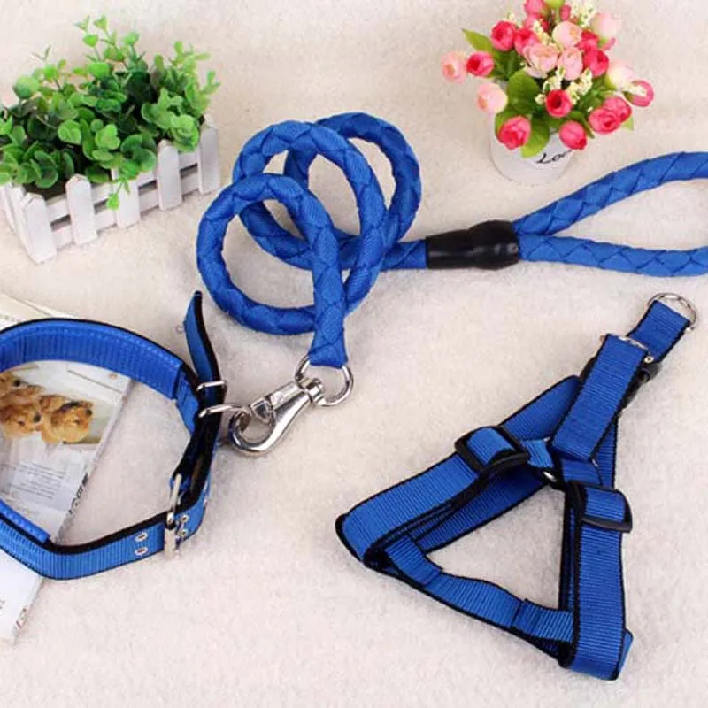 High Quality Puppy Pet Dog Set Accessories Nylon Durable Cat Collar Harness Leash Apparels for Small Chihuahua Dogs 10E | Дом и сад