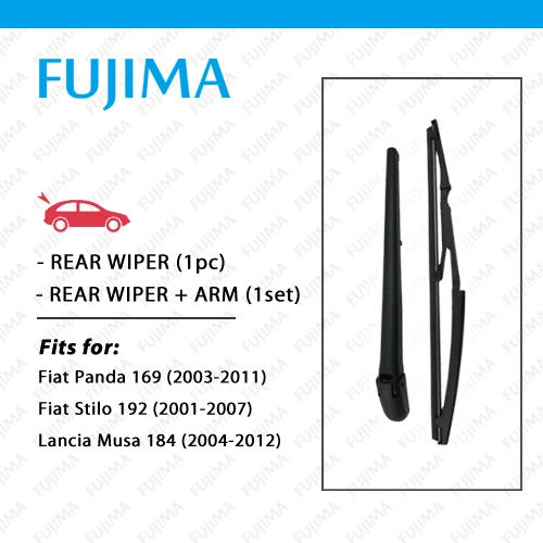 Rear Wiper Blade and Arm for Fiat Panda (2003-2011) Stilo (2001-2007) Lancia Musa (2004-2012) Windscreen | Автомобили и мотоциклы