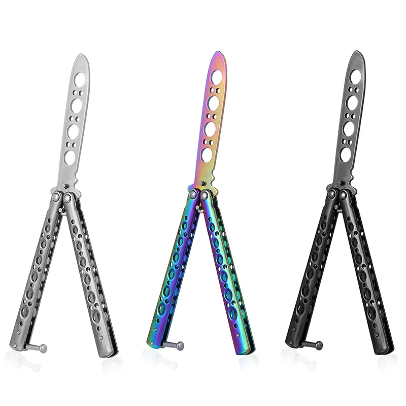 1 шт. многофункциональный металлический тренировочный нож бабочка из