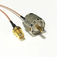 new uhf male plug pl259 switch sma female jack nut pigtail cable rg178 wholesale 15cm 6 adapter
