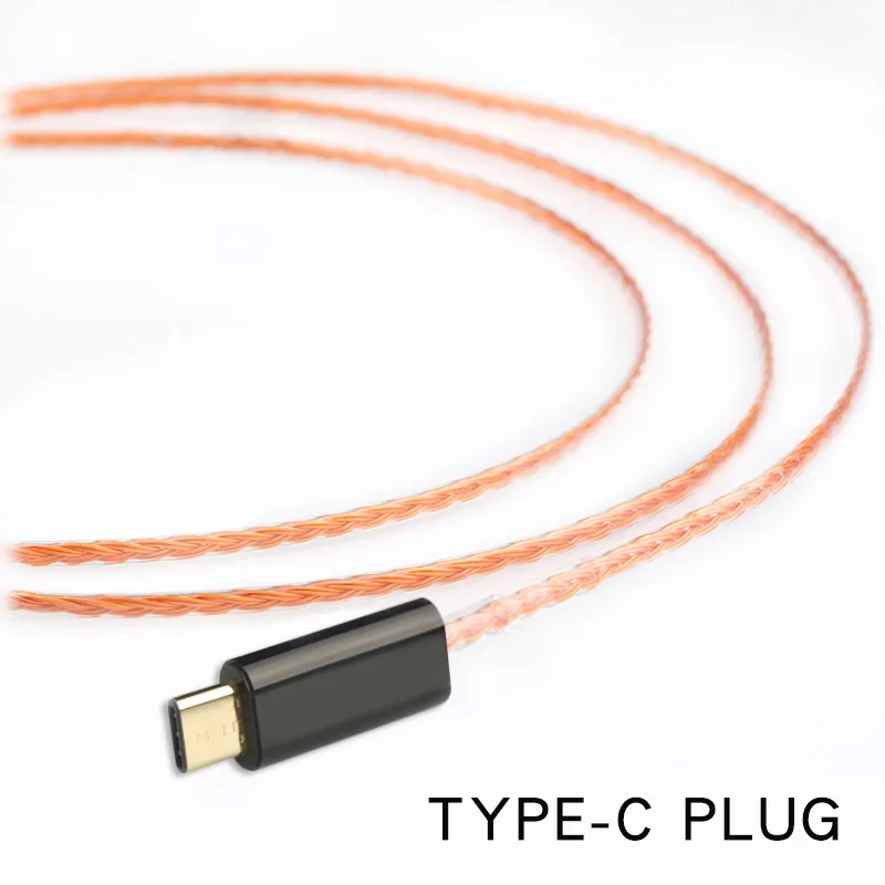 Type-C Plug Xiaofan A4 8 ядро нормально серебряные обновления кабель 2,5/3,5/4,4 мм балансный кабель с MMCX/2pin разъем для sony ex1000 ie80 se846 535 - Цвет: Type-C Plug