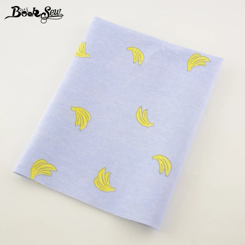 Booksew Banana Pattern Home Textile Cotton Linen Fabric Sewing Material Tissu Tablecloth Pillow Bag Curtain Cushion Zakka CM|cotton linen