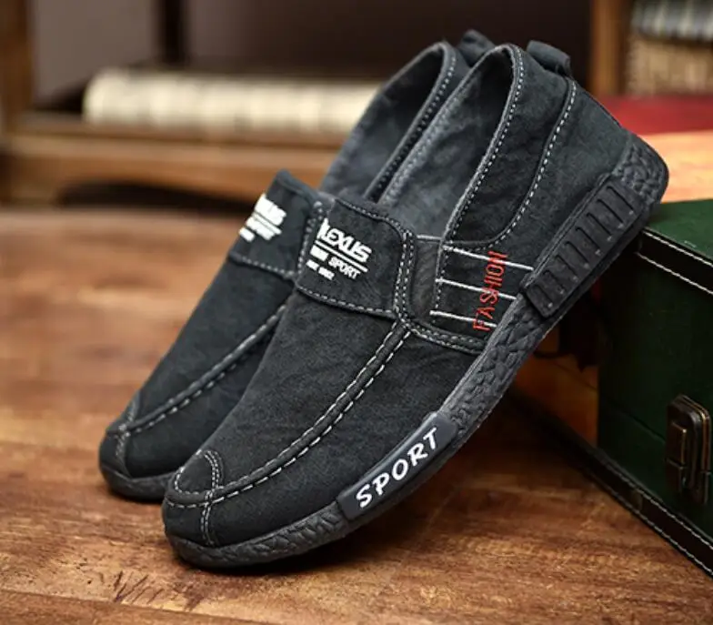 Мужская дышащая повседневная обувь; zapatillas hombre; Джинсовая парусиновая обувь; Модные слипоны на плоской подошве; лоферы; espadrilles; мужская обувь на мягкой подошве; sneakr