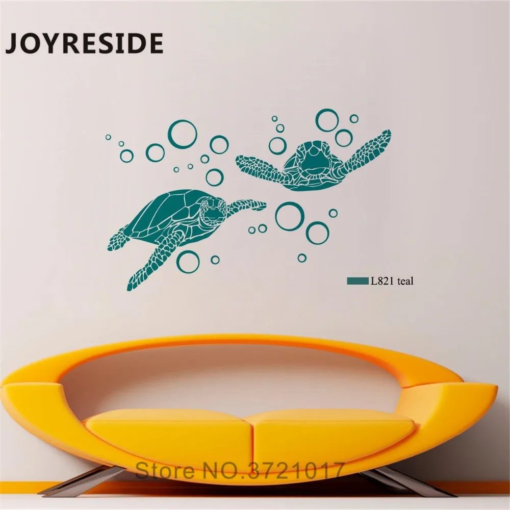 JOYRESIDE морские черепахи с Пузыри настенные животные Наклейка Виниловая Наклейка Декор дети мальчик девочка комната спальня дизайнерские украшения MuralA470