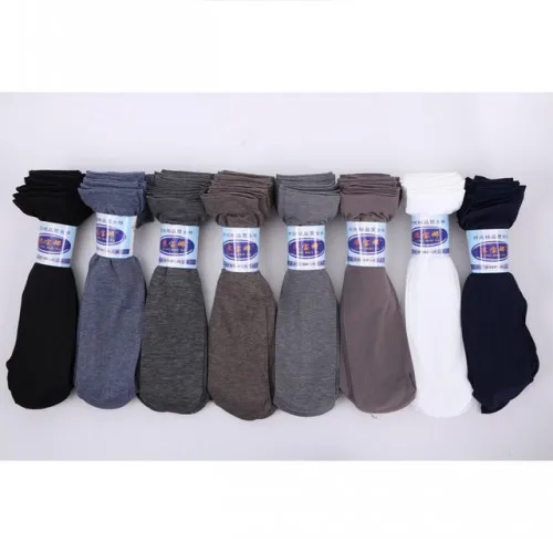 8 colors randomM 10 пара/лот = 20 штук, мужские хлопковые носки, одноцветные, мерсеризованный хлопок, без пятки, деловые, дышащие, тонкие, мужские, модные носки - Цвет: 8 colors randomM
