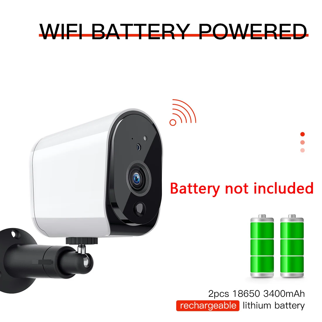 FREDI Lower Power Outdoor IP Camera 1080P Really Wireless Surveillance Camera Home Security Waterproof Battery WiFi IP Camera
