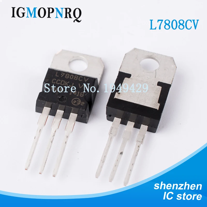 10 шт. L7808CV L7808 TO 220 7808 LM7808 MC7808 регулятор 8 0 в 1.0A положительный Новый| |